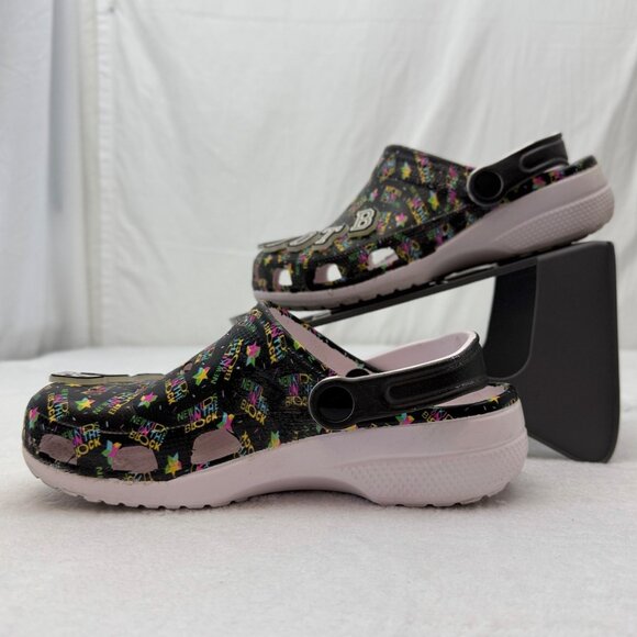 Crocs Sandals New Kids On The Block Edition Black White with NKOTB Croc Charms - Picture 4 of 10